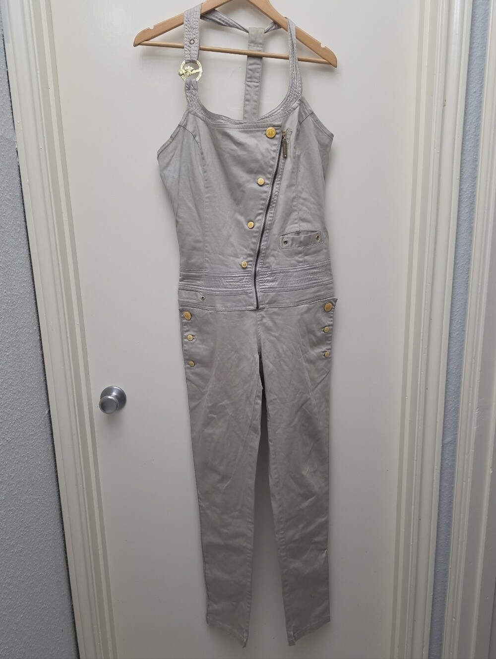 RARE Y2K Apple Bottom Jeans Beige Jumpsuit